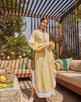 Yellow check kaftan