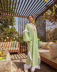 Green check kaftan