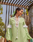 Green check kaftan