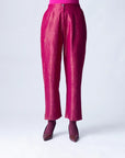 Ananyata Burnished Tissue Pants In Pink