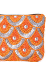 Aster Orange Zipper Pouches