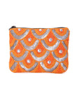 Aster Orange Zipper Pouches