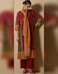 Multicoloured Block-Printed Kurta Set