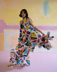 Rumi Maxi Dress in Arcade Print