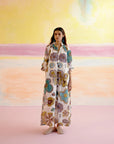 Jade relaxed kaftan in joy of life print