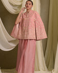 Pink Reyna Gara Glazed Jacket Set