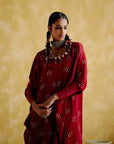 Annapoorna Maroon (Bandhini Kaftan)