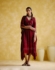 Annika Maroon (Bandhini Kaftan)