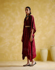 Annika Maroon (Bandhini Kaftan)
