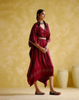 Annika Maroon (Bandhini Kaftan)