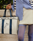 The India Tote - Jodhpur Blue