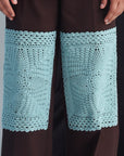 Epidermis Crochet Applique Trouser