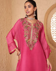 Mehrang Pink Kaftan Kurta Set