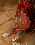 Red Abhilasha Jutti and Chetana Potli (Combo)