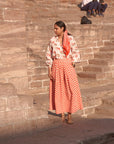 BAWARI SKIRT RED CHECKS