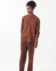 Stripe Band Collar Co-ord Set