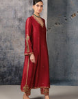 Mehrang Maroon Kurta Set