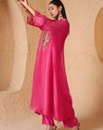 Mehrang Pink Kaftan Kurta Set