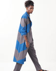 Diagonal Panel Jacket Set