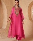 Mehrang Pink Kaftan Kurta Set