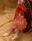 Red Abhilasha Jutti and Chetana Potli (Combo)