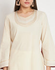 Ivory matka Kurta Set
