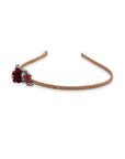 Red Floral With Kundan Studded Hairband