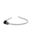 Blue Floral With Kundan Studded Hairband