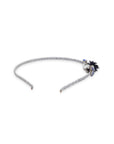 Blue Floral With Kundan Studded Hairband