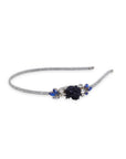 Blue Floral With Kundan Studded Hairband