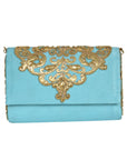 Aureate Blue Clutches