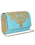 Aureate Blue Clutches