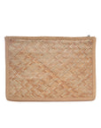 Bamboo Wood With Eye Beaded Patch Zipper Beach (Bag)