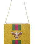 Bee Clutch Yellow Zipper Pouches