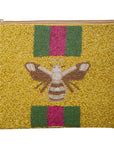 Bee Clutch Yellow Zipper Pouches