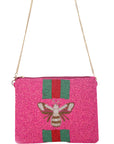 Bee Clutch Pink Zipper Pouches