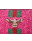 Bee Clutch Pink Zipper Pouches