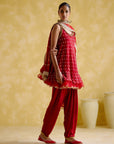 Neo Red Kurti Kurta Set