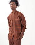 Stripe Band Collar Co-ord Set