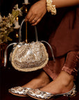 White Phoenix (Jutti) & Adhika Silver (Bag)