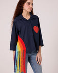 Rainbow Shirt - Navy Blue