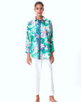 Lexy Shirt - Green Floral