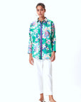 Lexy Shirt - Green Floral