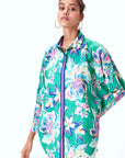 Lexy Shirt - Green Floral