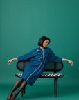 Zenia Applique Dress In Teal