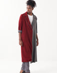 Two Tone Notch Jacket Set