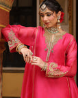 Ahista Pink Pheran Short Kurta Set