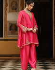 Ahista Pink Pheran Short Kurta Set