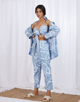 Florence Bralette in Blue Brush Stroke