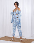 Florence Bralette in Blue Brush Stroke